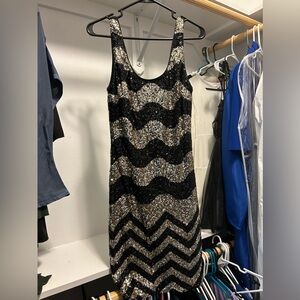 Bebe Black & Gold dress